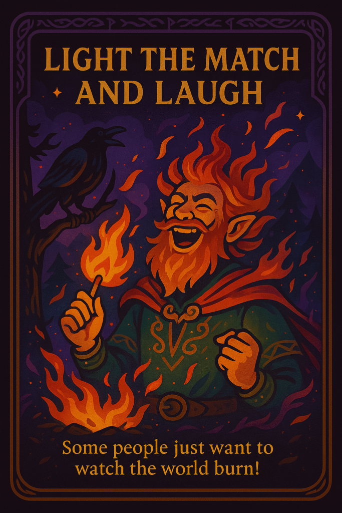 card light the match and laugh